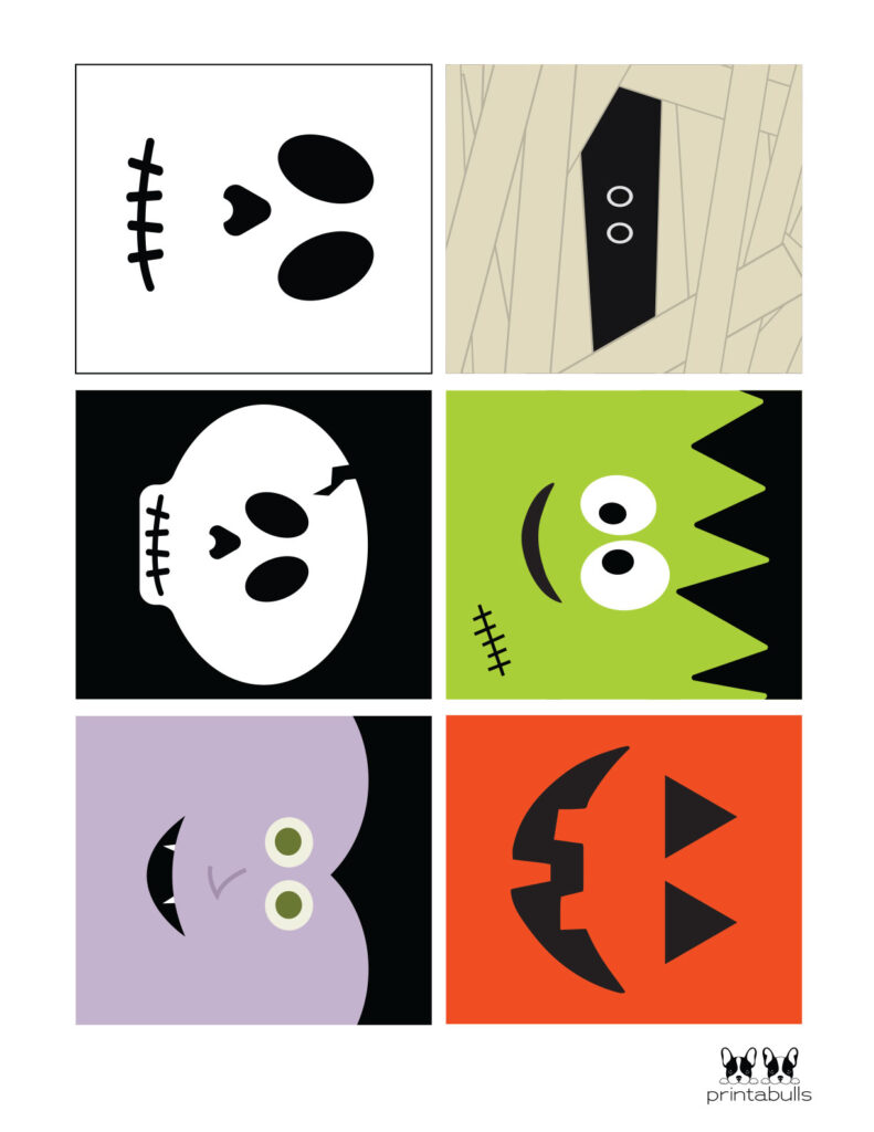 halloween cards with faces