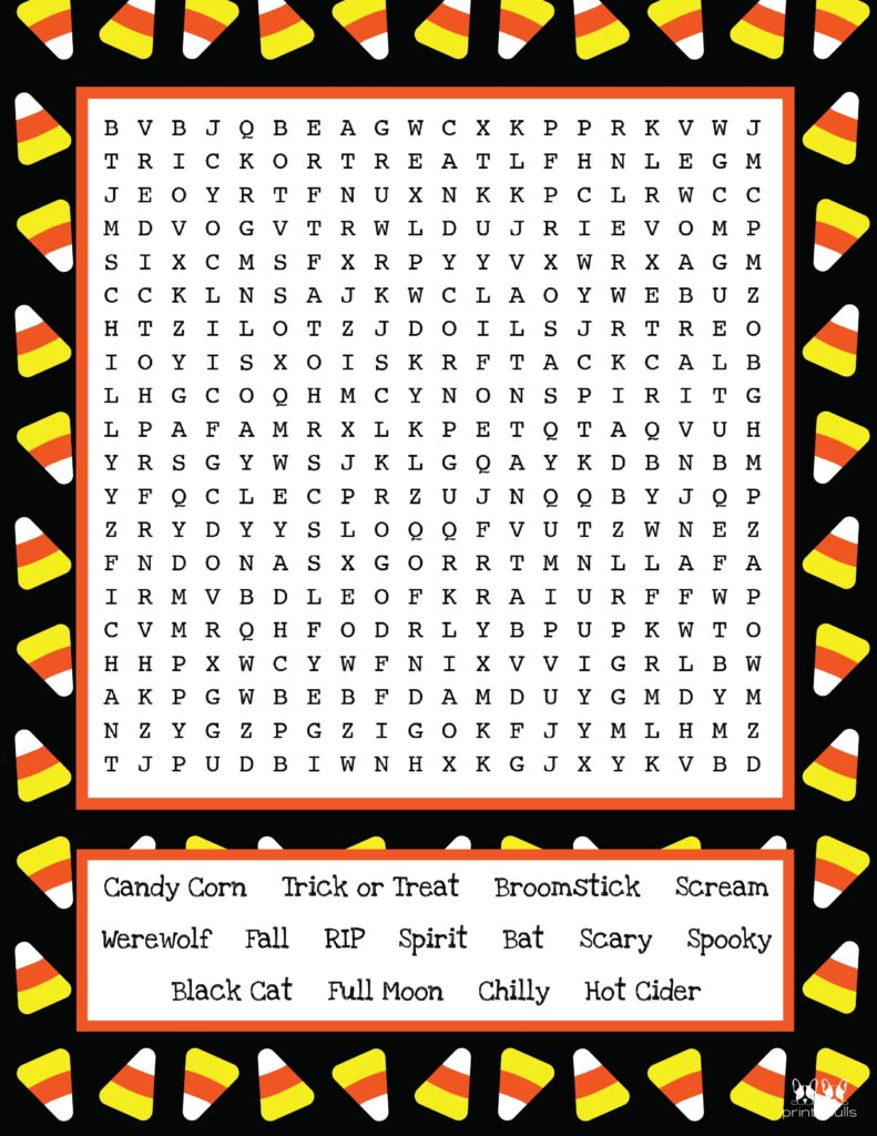 Halloween Word Search Printable - FREE - Growing Play