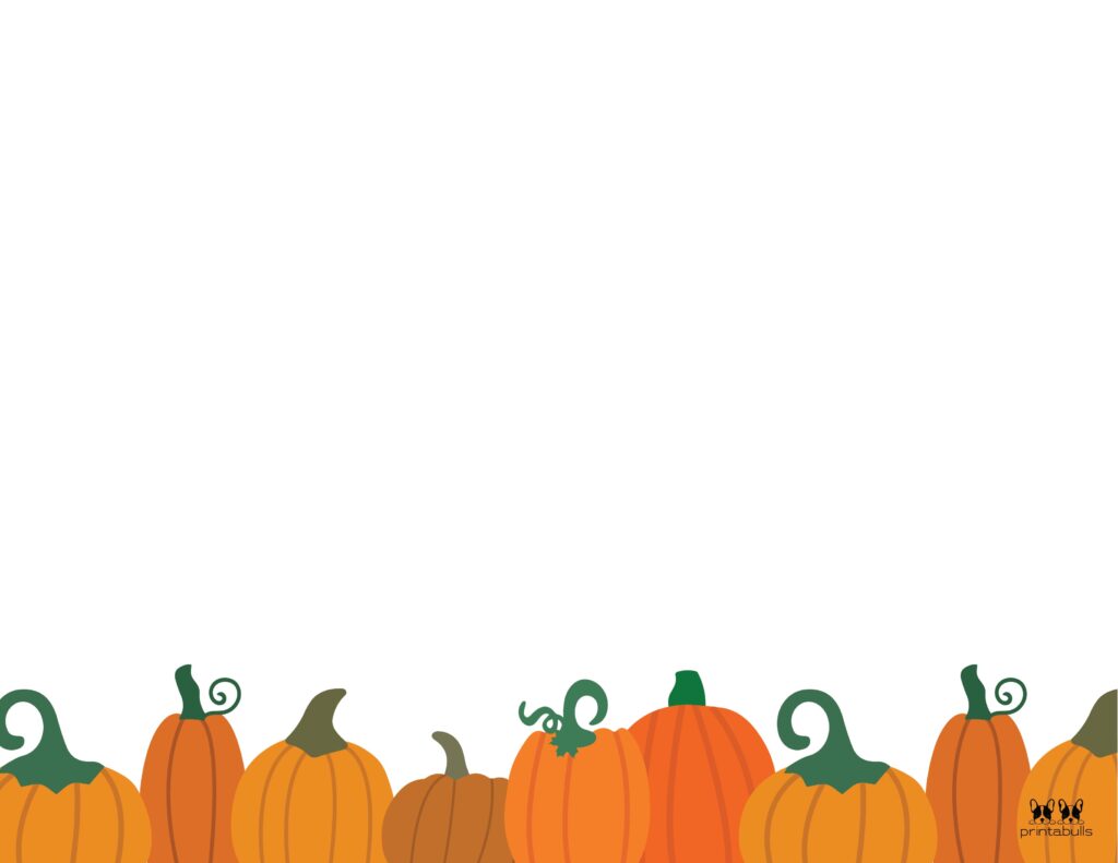 Printable Halloween Border-Page 1 Horizontal