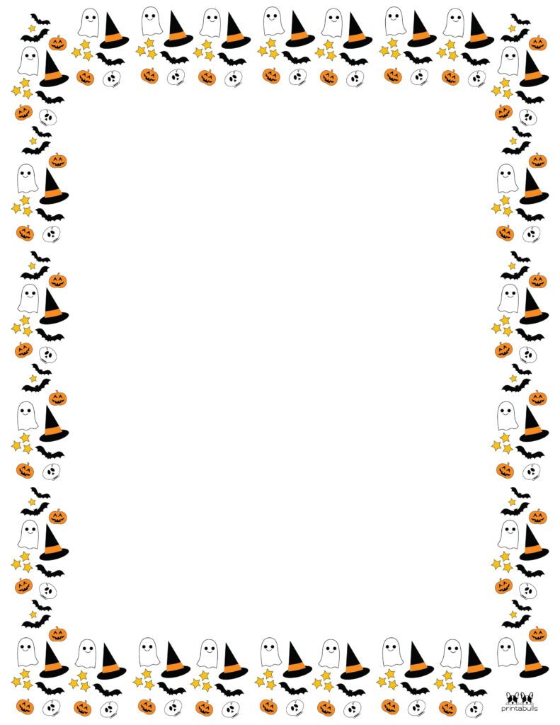 Free Halloween Borders Printable - Printable Templates by Nora