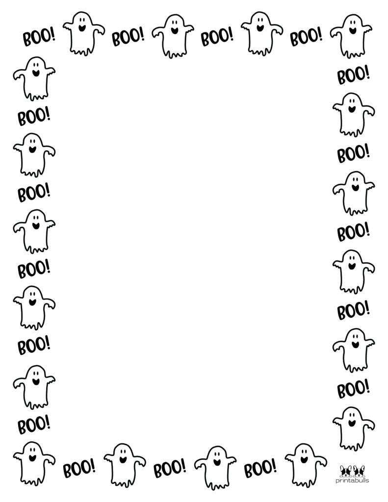 Printable Halloween Border-Page 7 Vertical