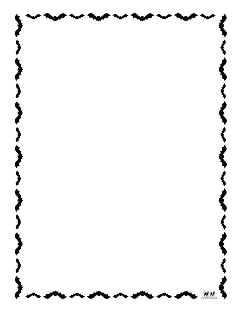 Printable Halloween Border-Page 8 Vertical