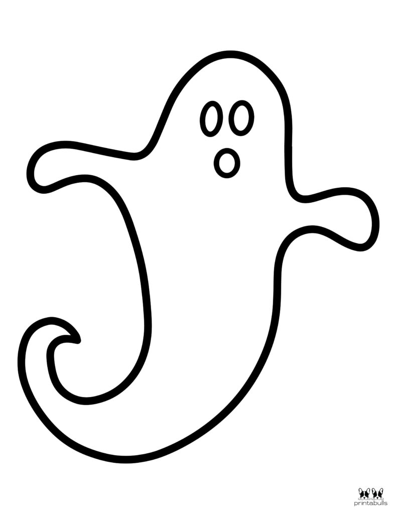 Printable Halloween Ghost Coloring Page-Page 1