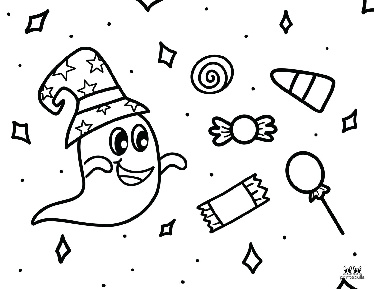 Free Printable Ghost Coloring Pages PrintaBulk