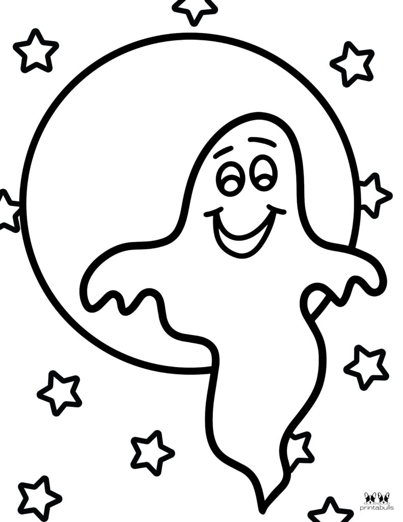 Printable Halloween Ghost Coloring Page-Page 13