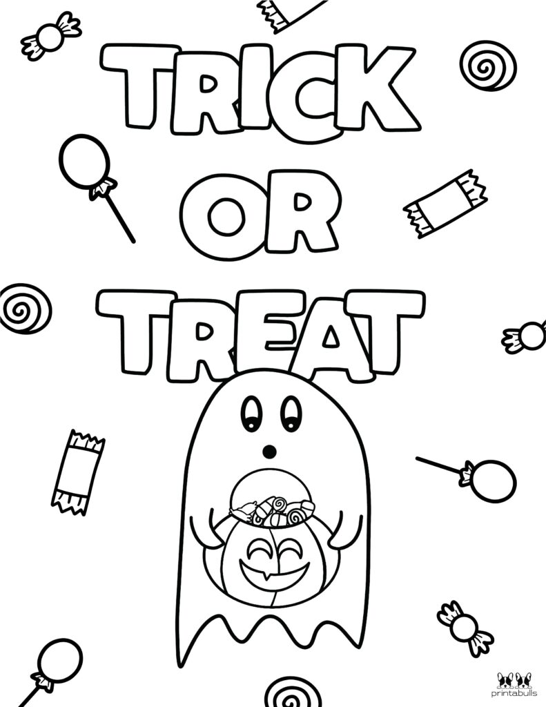 Printable Halloween Ghost Coloring Page-Page 14