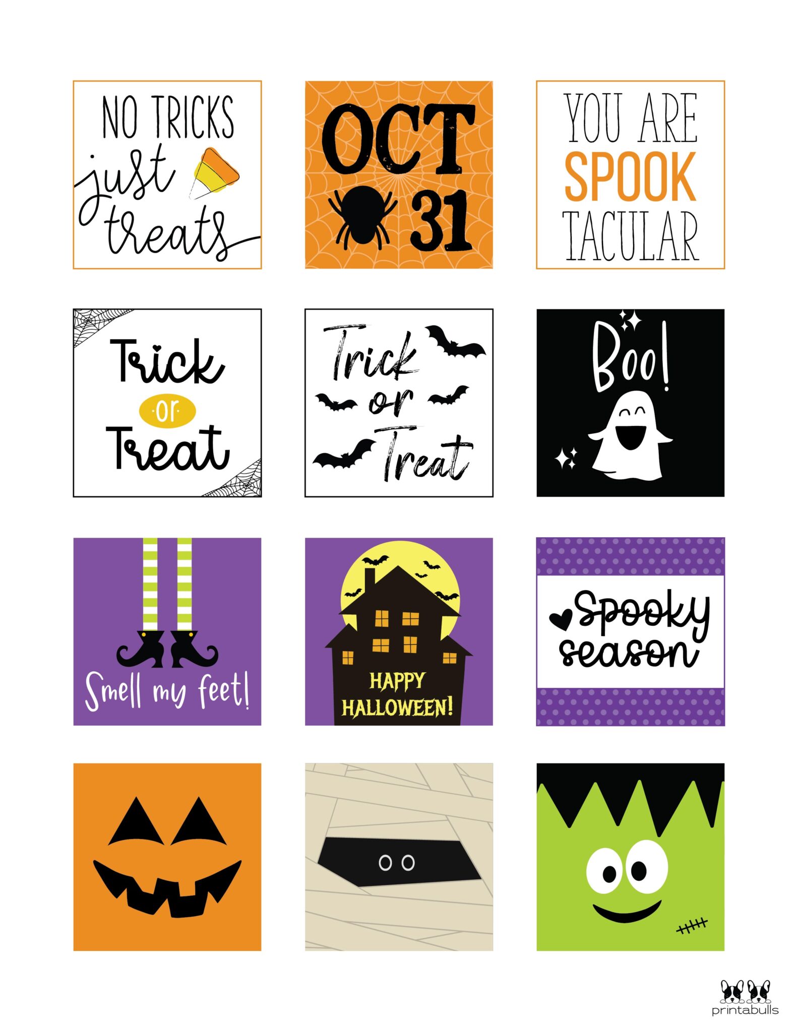 60 Free Printable Halloween Tags | Printabulls