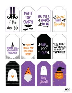 60 Free Printable Halloween Tags | Printabulls