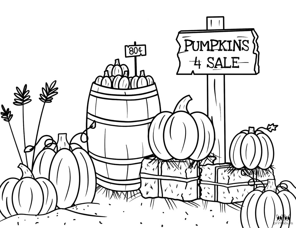 Printable Pumpkin Coloring Page-Page 24