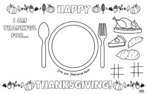 Printable Thanksgiving Placemats - PrintaBulk