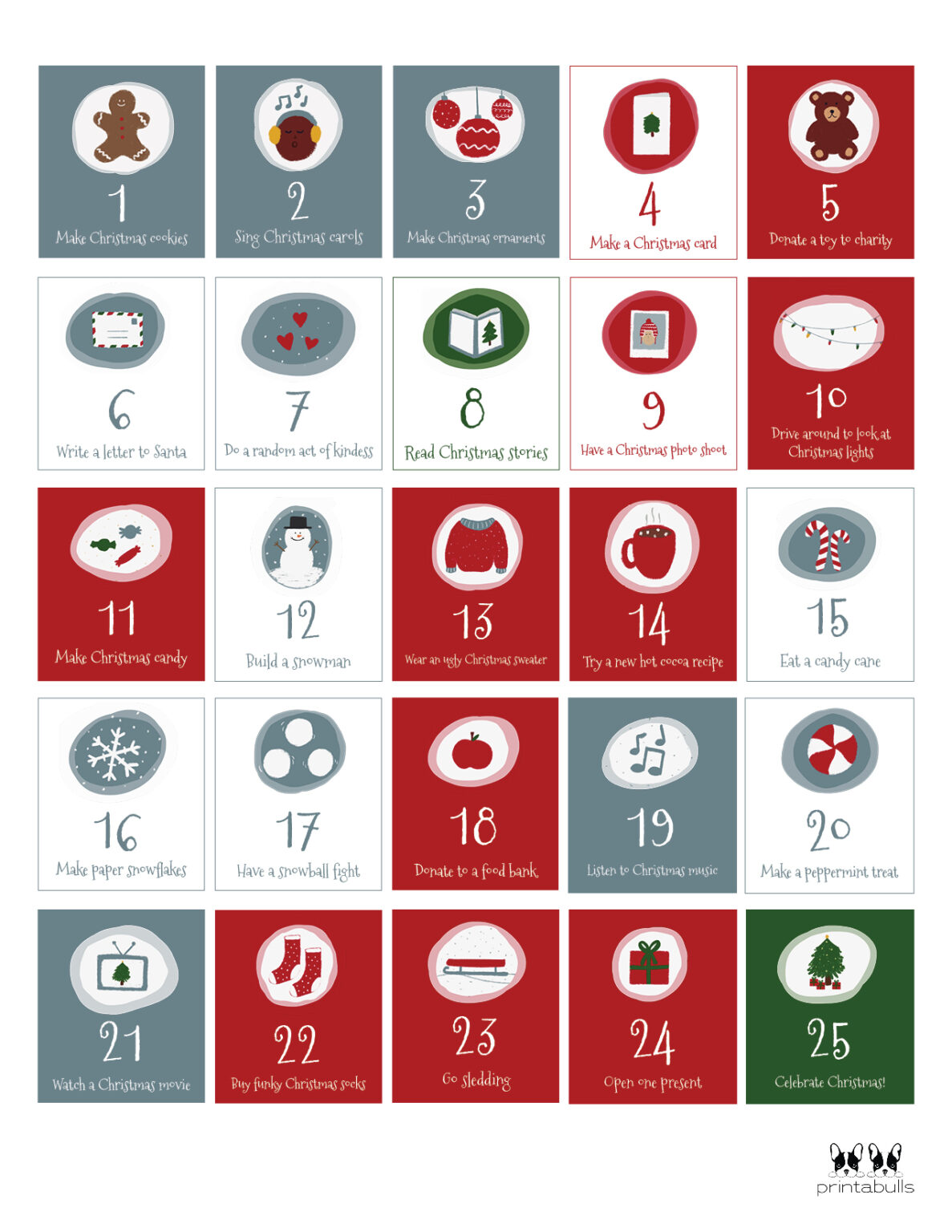 Christmas Numbers Printabulls