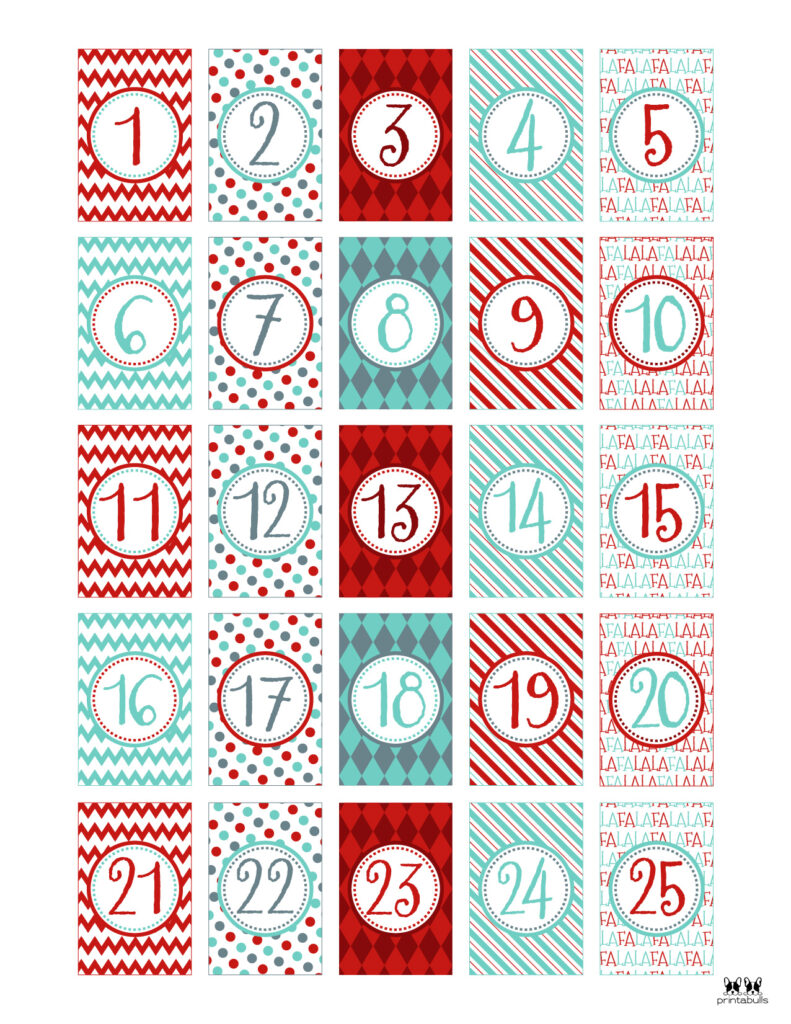 Printable Christmas Number Set-Set 7