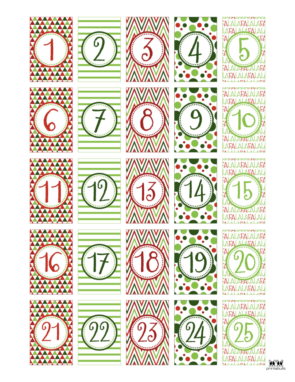 christmas numbers printabulls