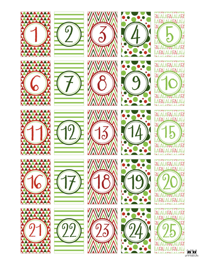 christmas numbers to print