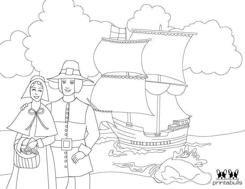 Printable-Pilgrim-Coloring-Page-2