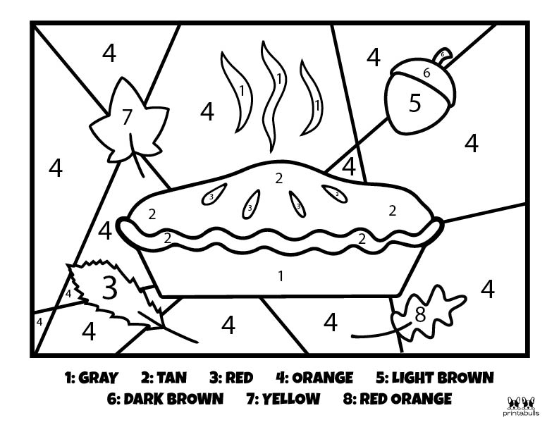 Printable Thanksgiving Color By Number-Page 10