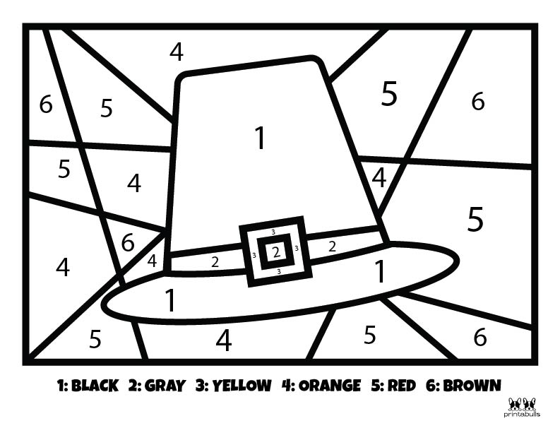 Printable Thanksgiving Color By Number-Page 12