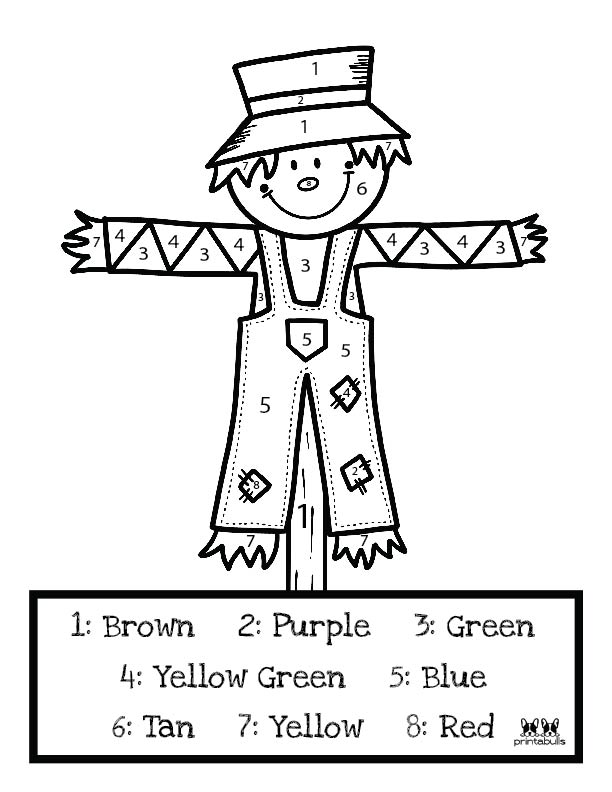 Printable Thanksgiving Color By Number-Page 4