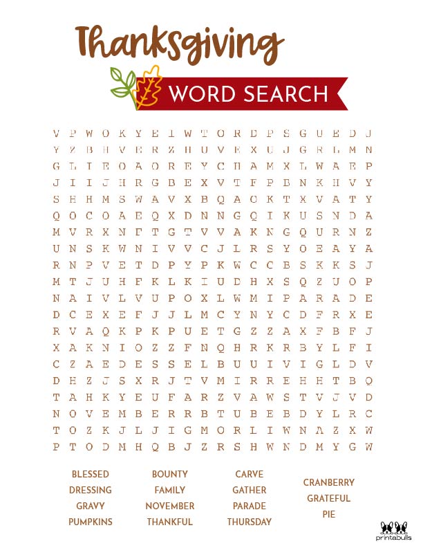 Printable Thanksgiving Word Search-Hard 3