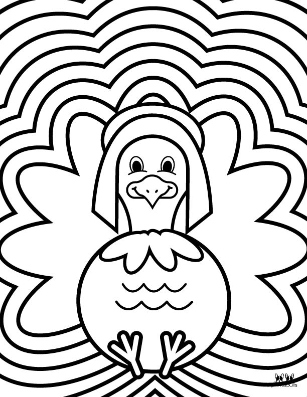 Printable Turkey Coloring Pages-Page 11
