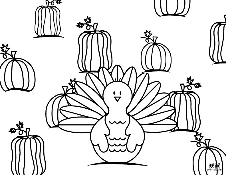 Printable Turkey Coloring Pages-Page 12