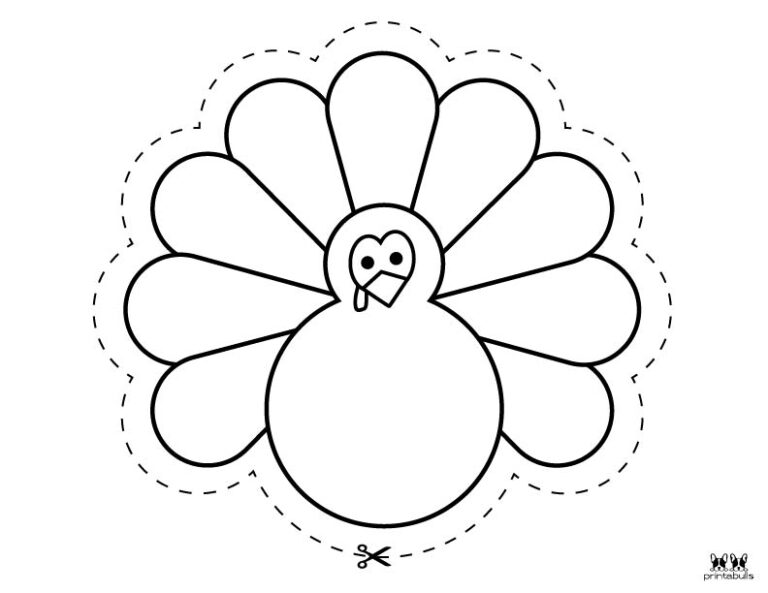 Simple Turkey Template Printable - Printable World Holiday