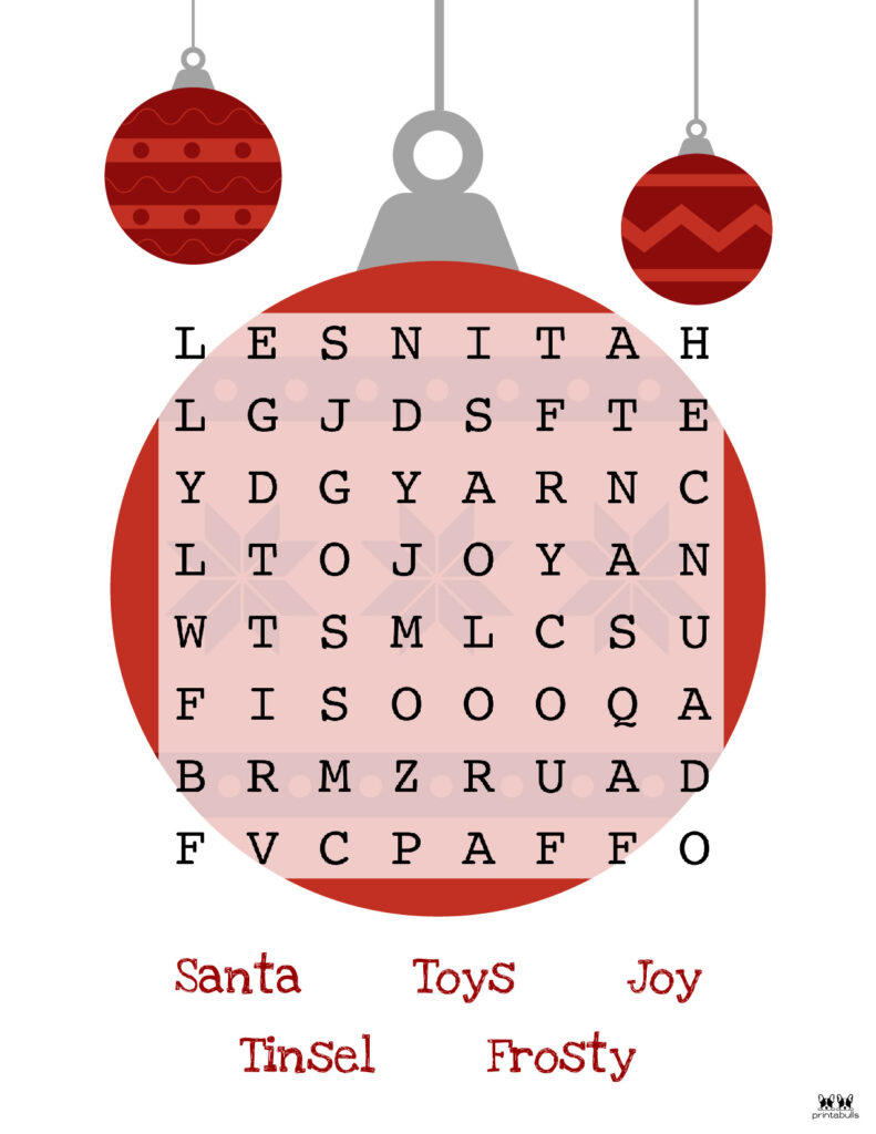 Printable Christmas Word Search-Easy 3
