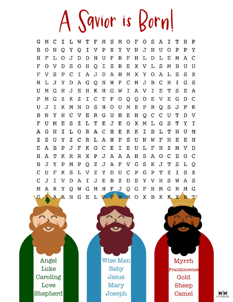 Printable Christmas Word Search-Hard 2