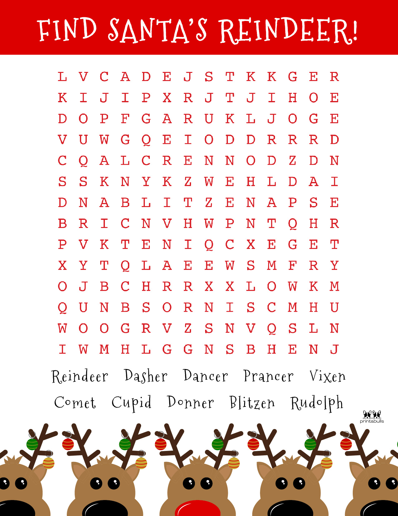 Printable Hard Christmas Word Search