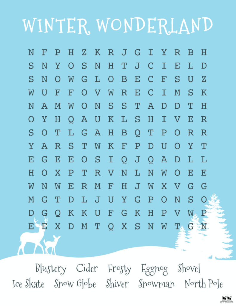 Printable Christmas Word Search-Medium 3