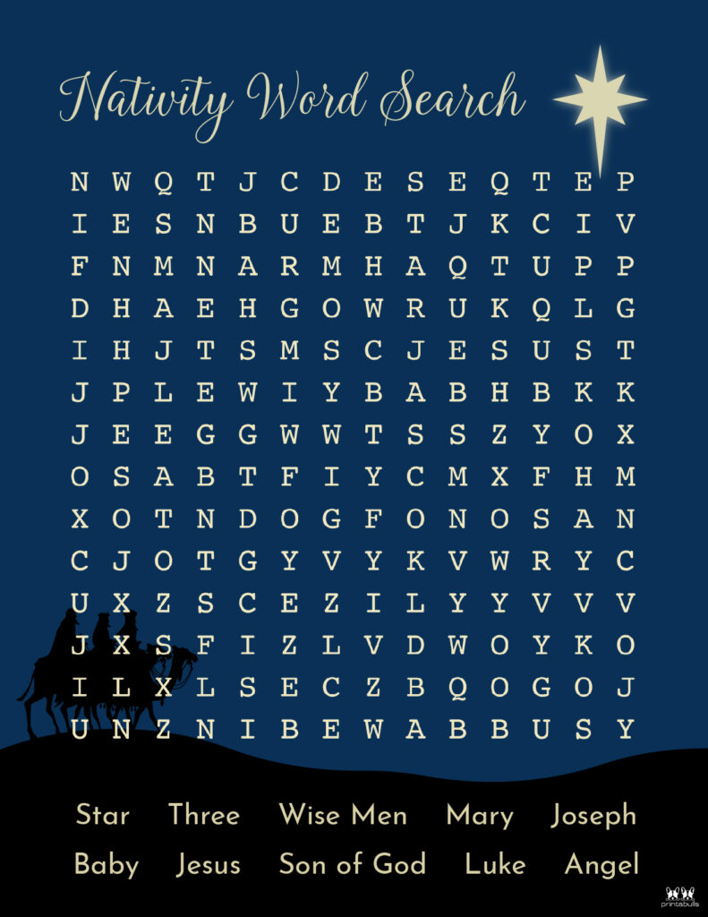 Printable Christmas Word Search-Medium 4