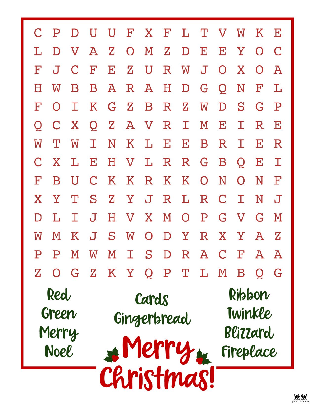 Christmas Word Searches 25 Free Printables Printabulls
