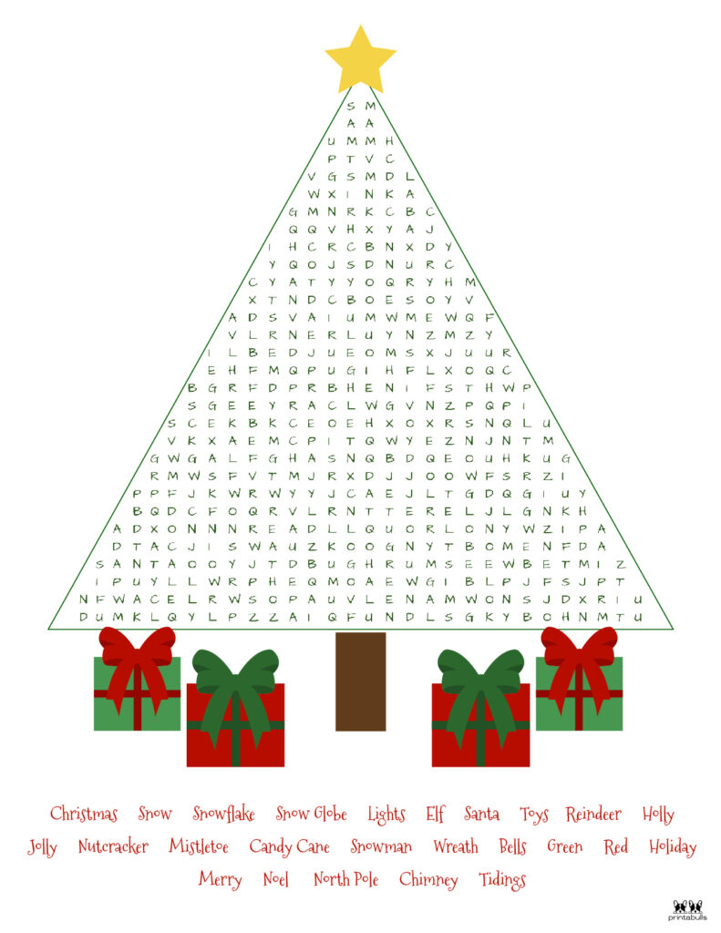 Printable Christmas Word Search-Very Hard 7