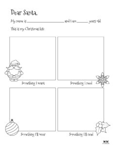 Dear Santa Letter Printables - FREE | Printabulls