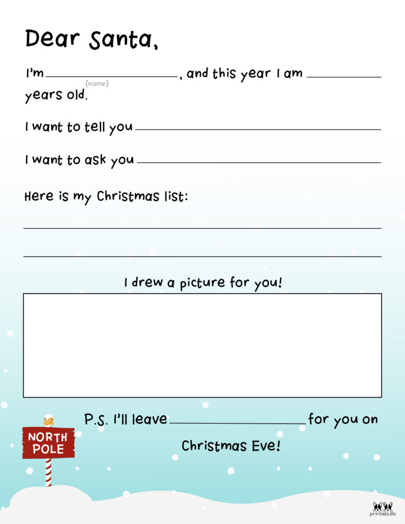 Printable Dear Santa Letter Template-Page 18