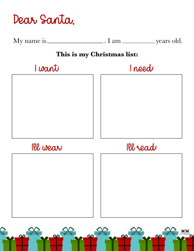 Printable Dear Santa Letter Template-Page 6