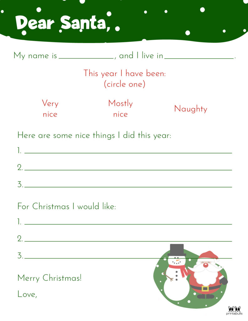 Printable Dear Santa Letter Template-Page 8
