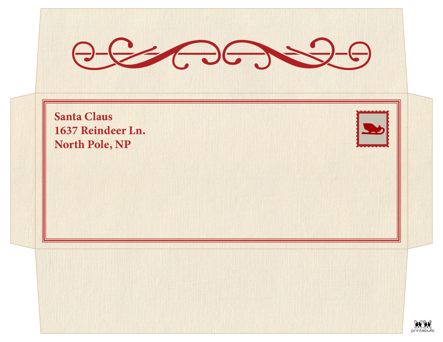 Santa Envelopes - Free Printables | Printabulls