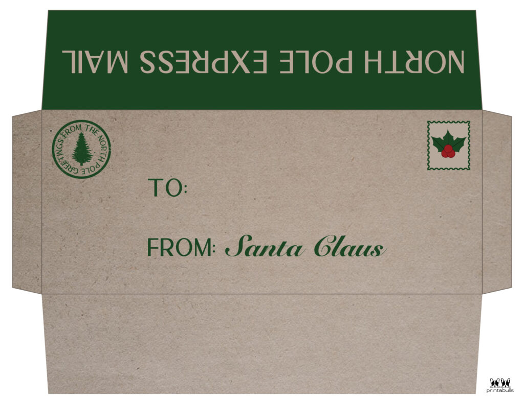 Printable Santa Envelope Template-Page 2