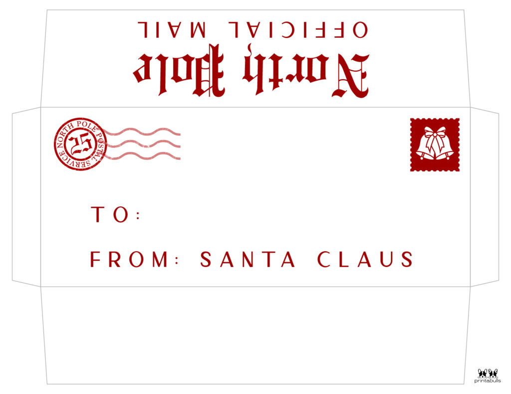 Printable Santa Envelope Template-Page 3