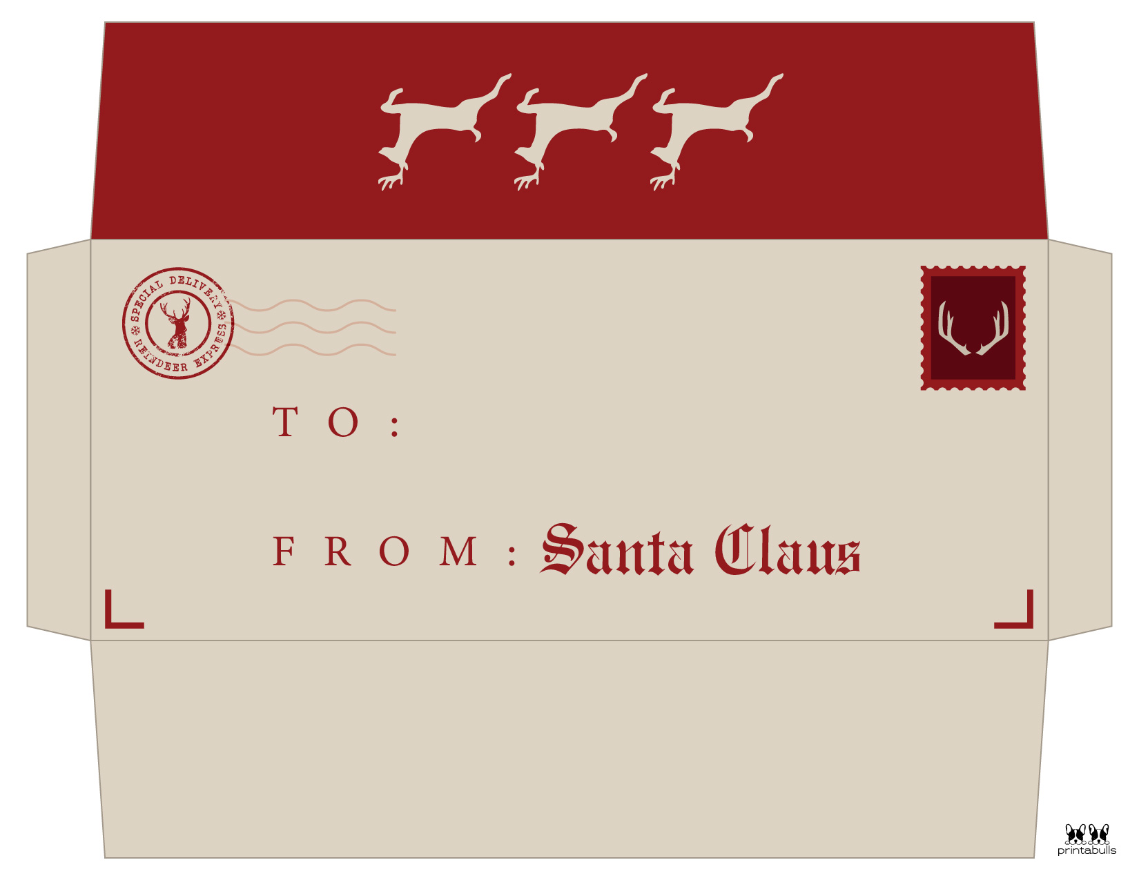 Santa Envelopes Free Printables Printabulls