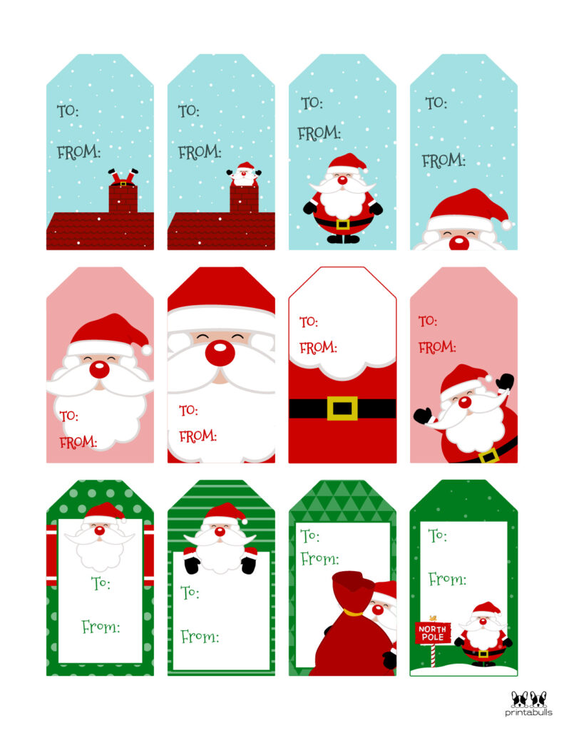 Printable Santa Gift Tags-Page 1