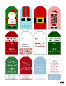 Santa Gift Tags - 80 Free Printable Tags & Labels | Printabulls