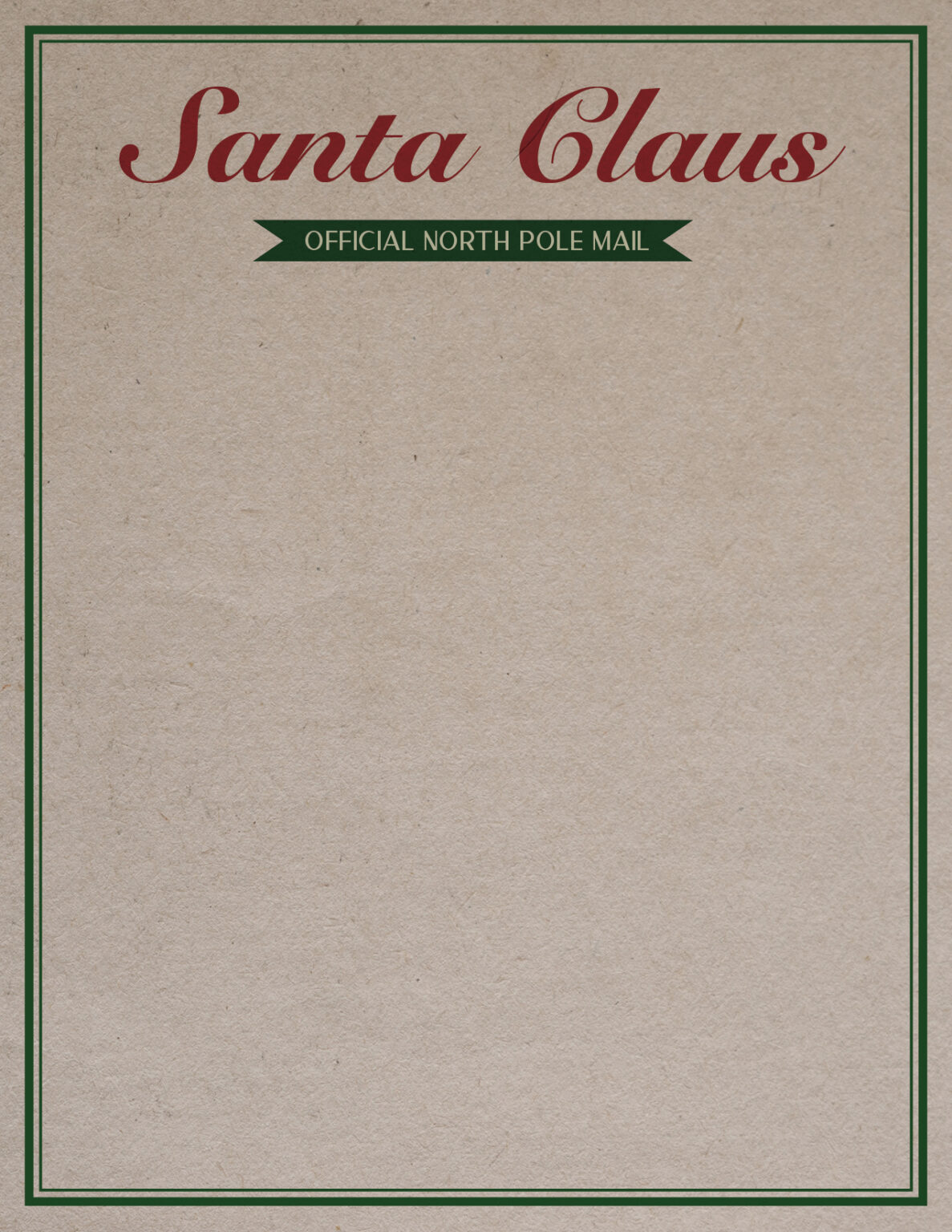 Printable Santa Letterhead Templates - 12 FREE Printables | Printabulls