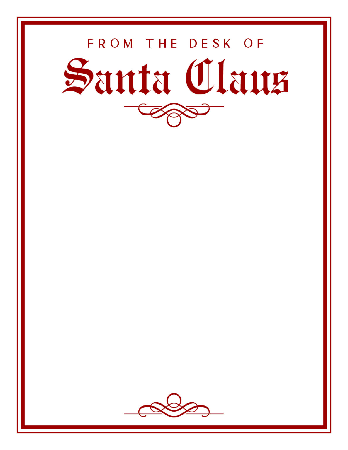 Printable Santa Letterhead Templates 12 FREE Printables Printabulls