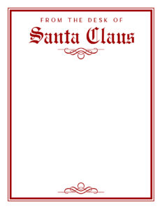 Printable Santa Letterhead Templates - 12 FREE Printables | Printabulls