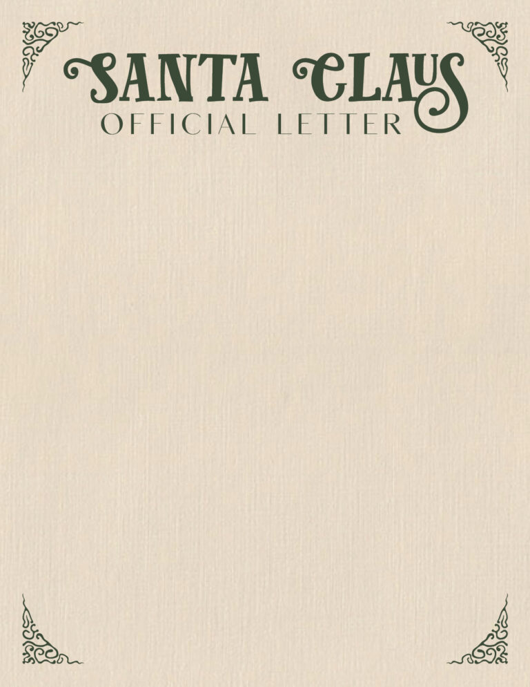 Printable Santa Letterhead Templates - 12 FREE Printables | Printabulls
