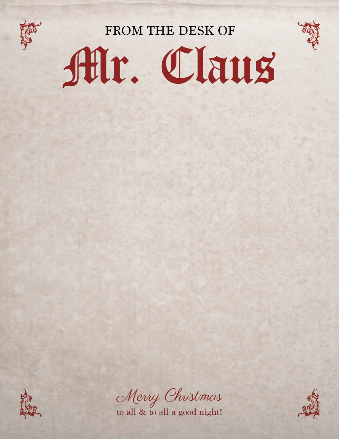 Printable Santa Letterhead Templates 12 FREE Printables Printabulls Printable Santa Letterhead Templates 12 FREE Printables Printabulls