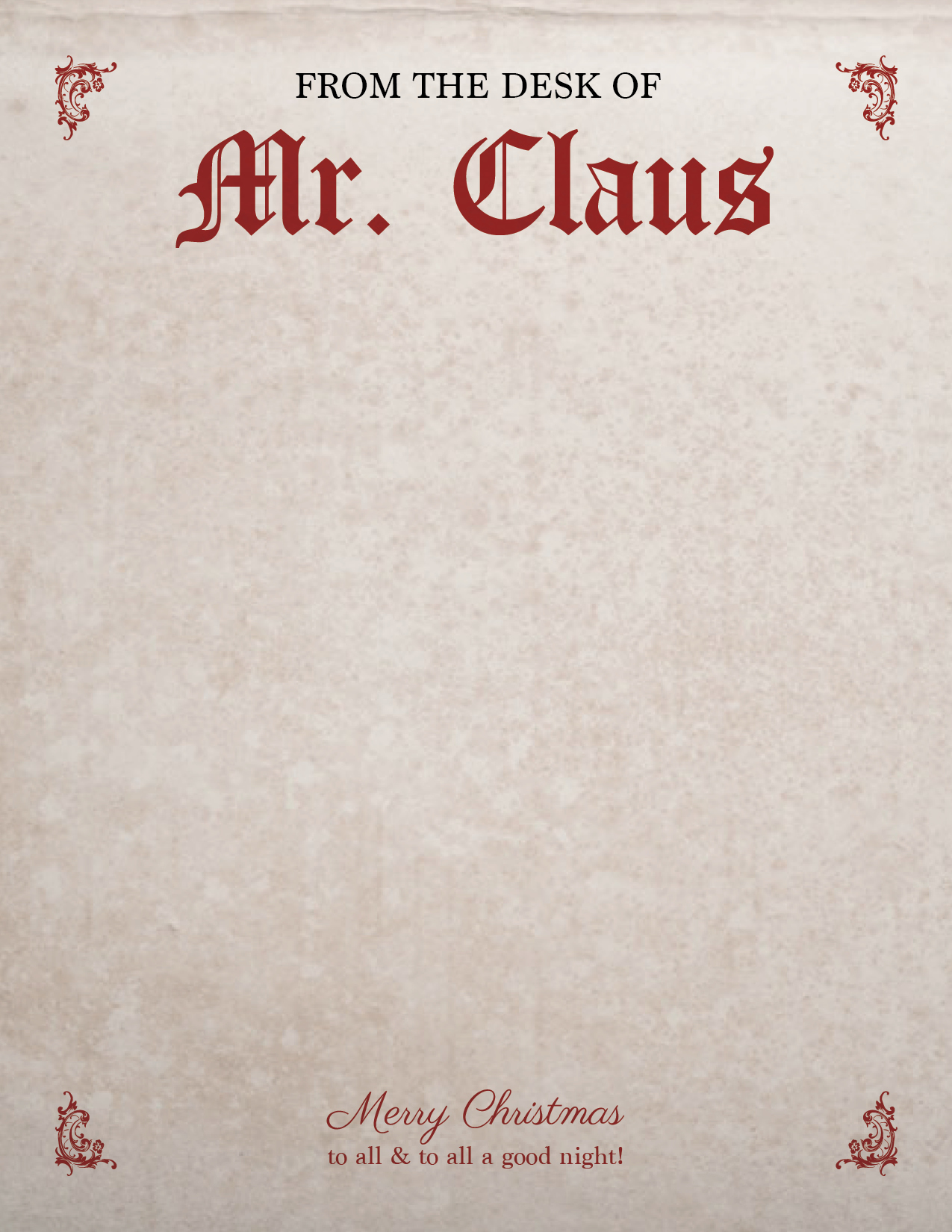 Printable Santa Letterhead Templates - 12 FREE Printables | Printabulls