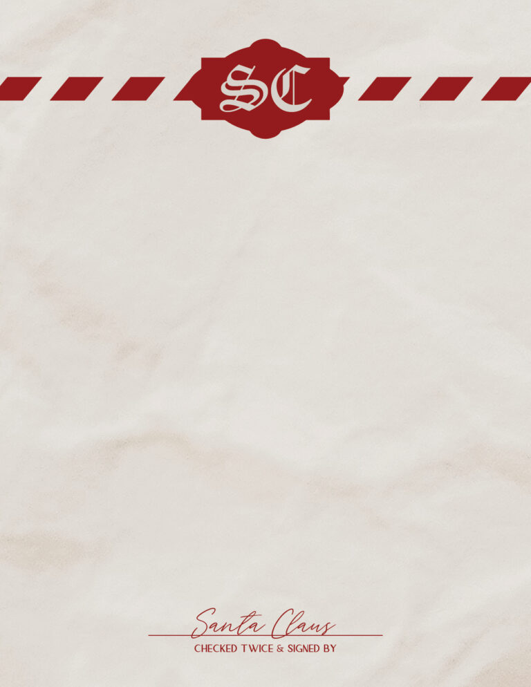 Printable Santa Letterhead Templates - 12 FREE Printables | Printabulls